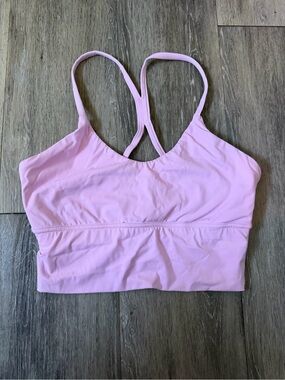 Light Pink Strappy cropped athletic Top